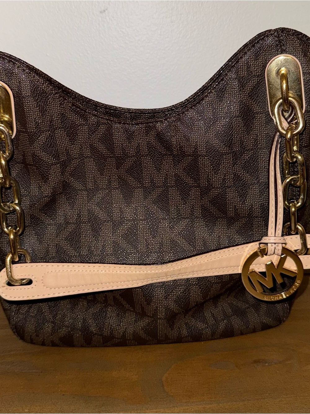 Michael Kors Brown Signature  Shoulder Bag